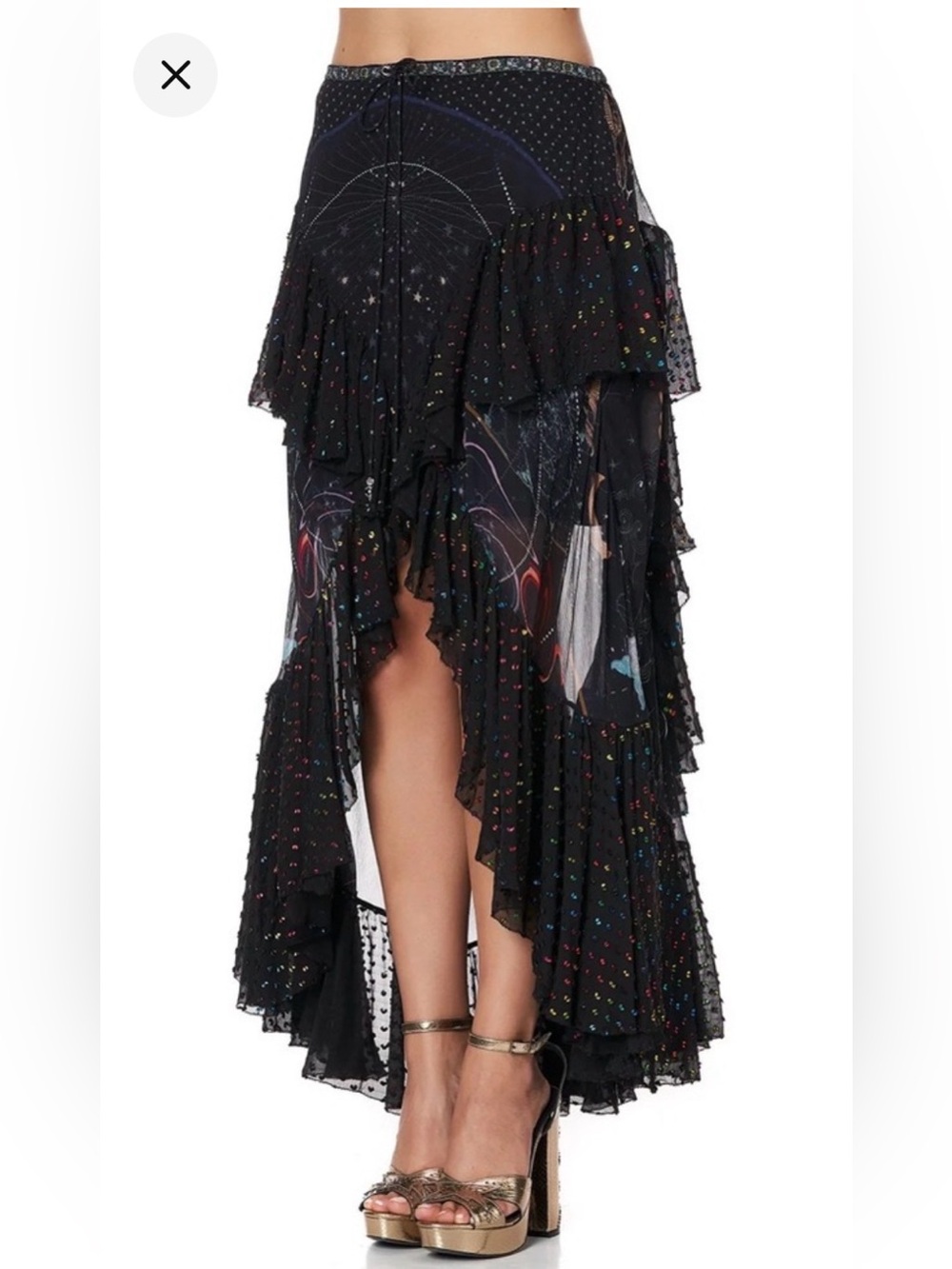Camilla Midnight Moon House Silk maxi skirt 💜Rare Find! - Picture 7 of 14